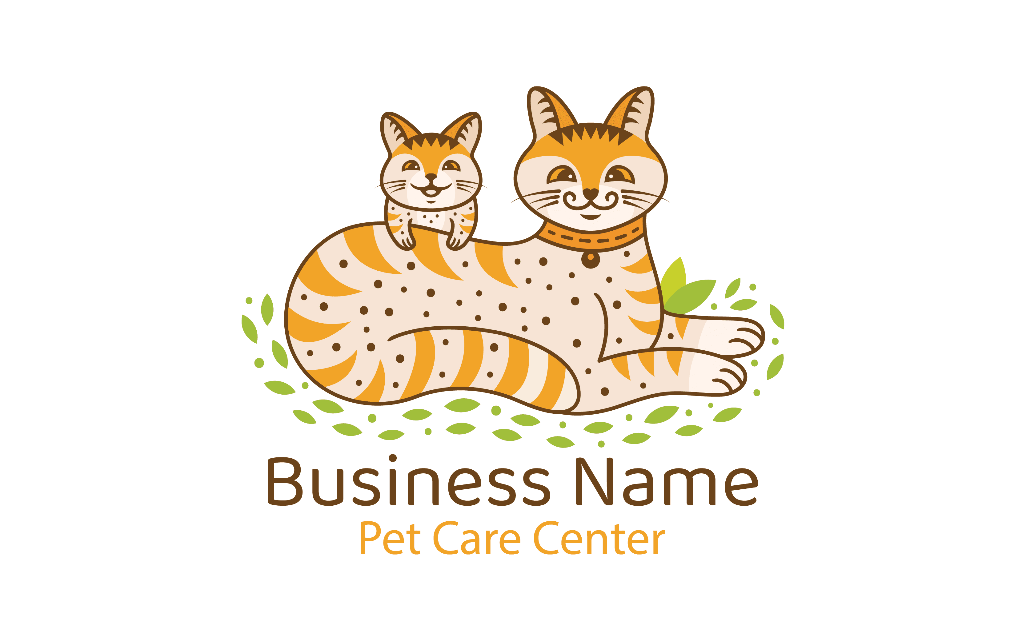 Mama Cat And Her Kitten Logo
