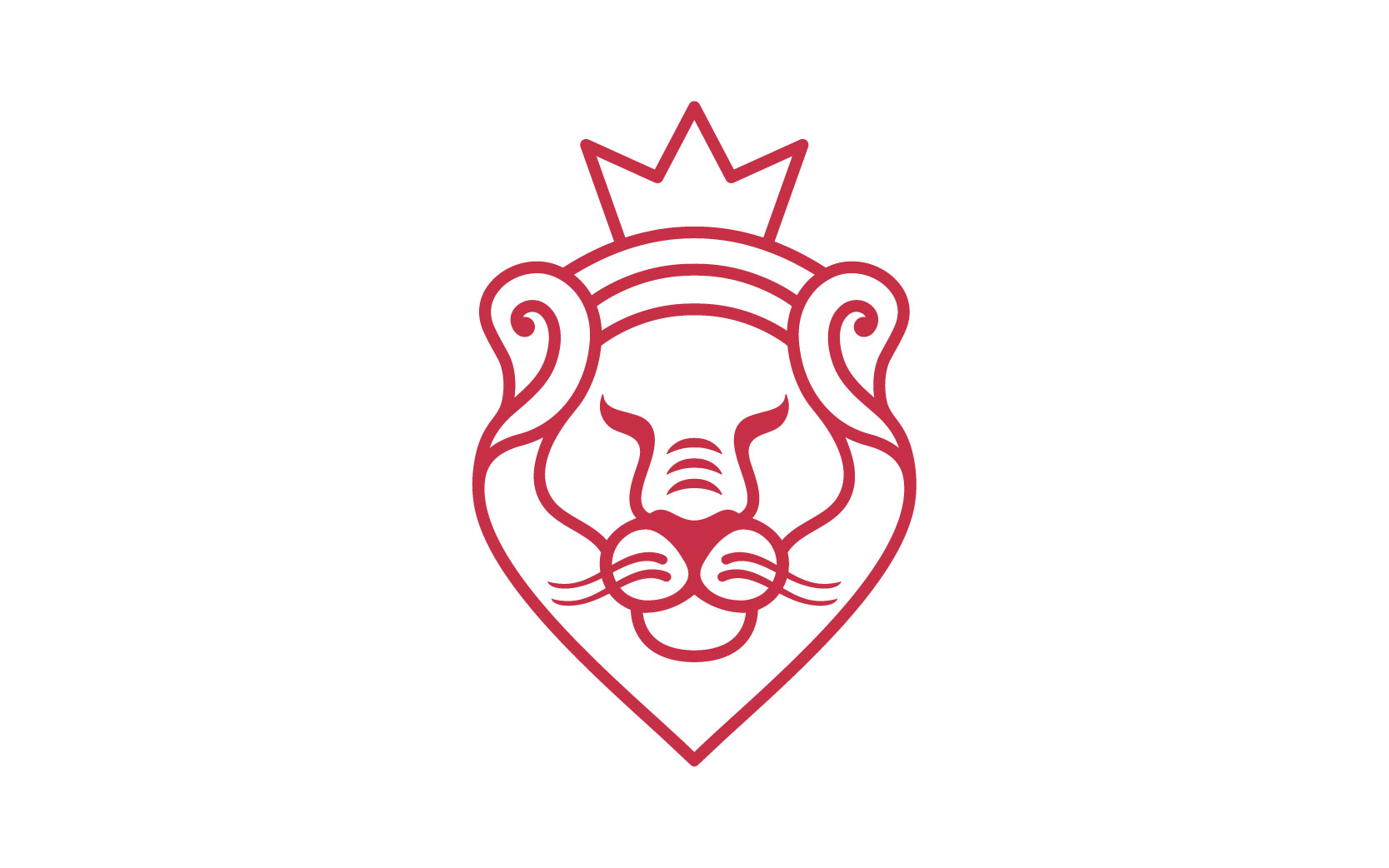 Awesome royal lion logo design Royalty Free Vector Image